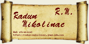 Radun Mikolinac vizit kartica
